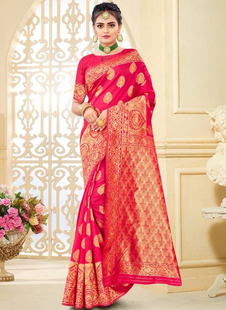 Gajjari Colour Santraj New Fancy Wear Latest Banarasi Silk Designer Saree Collection 1017